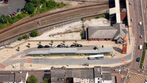 old Bolton bus station  from the air