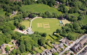 Bradshaw Cricket Ground Bolton from the air