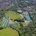 Bradshaw Hall Fisheries  Bolton Lancashire from the air