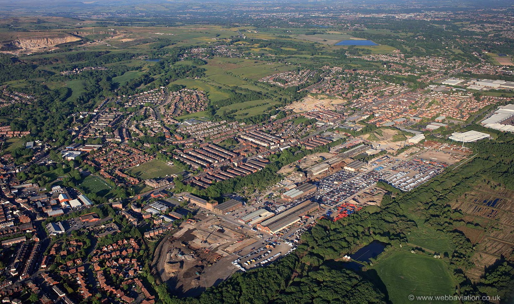 Horwich , Lancashire from the air