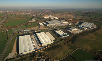 Logistics North Business park Bolton from the air