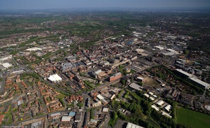 Bolton town centre BL1 from the air