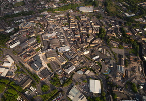 Burnley town centre from the air