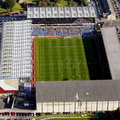 Turf Moor  football stadium Burnley, Lancashire, England UK, home ground of Burnley Football Club aerial photograph 