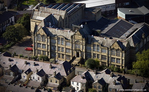 Burnley College / Technical Institute on Ormerod Road Burnley Lancashire  aerial photograph