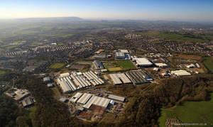 Heasandford Inustrial Estate, Widow Hill Road, Burnley from the air