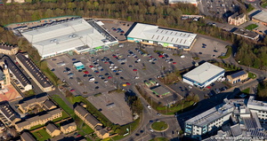 Princess Way Retail Park, Burnley  aerial photograph