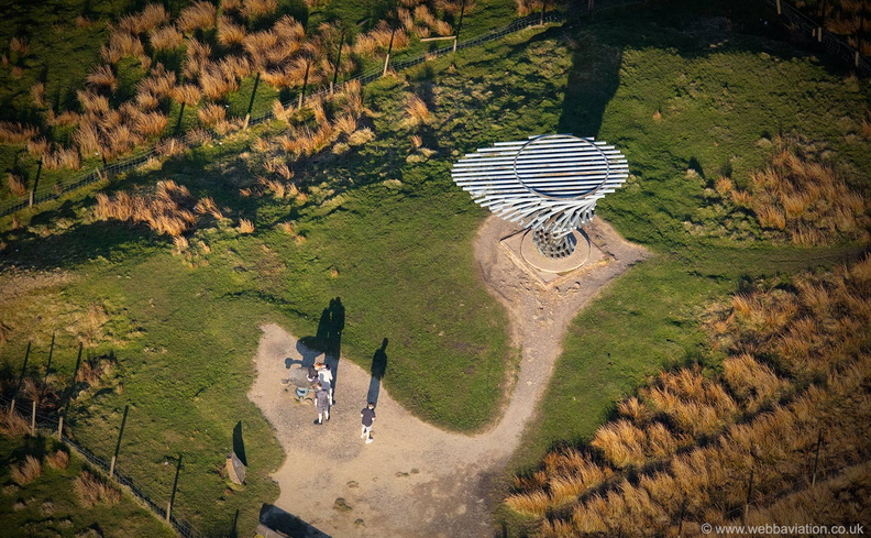 Singing Ringing Tree Panopticon  from the air