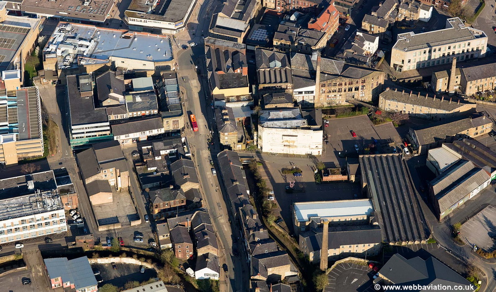  area around St James Syreet  Burnley aerial photograph