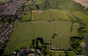 Burscough Roman fort from the air