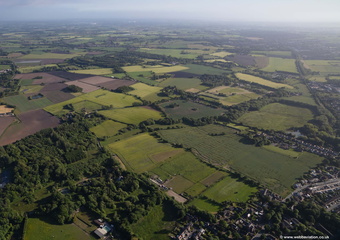Burscough Roman fort from the air