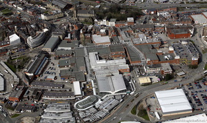 town centre from the air near 