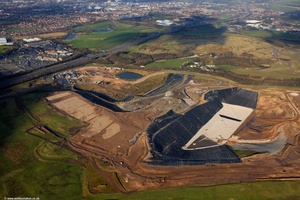Pilsworth Landfill tip site Bury Greater Manchester aerial photo