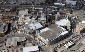  the Rock Shopping Centre Bury Lancs under construction  from the air 