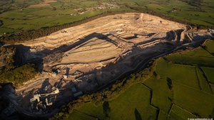 Back Lane Quarry Carnforth  from the air