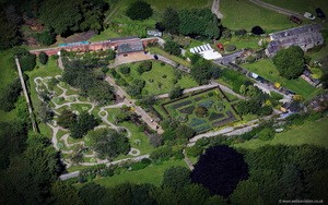 Leighton Hall gardens near Carnforth Lancashire UK