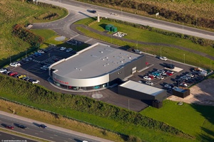 Porsche Centre South Lakes Carnforth  from the air