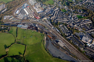 Carnforth Lancashire UK from the air 