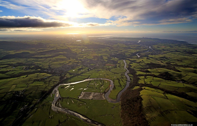 River Lune at Caton , Lancashire from the air