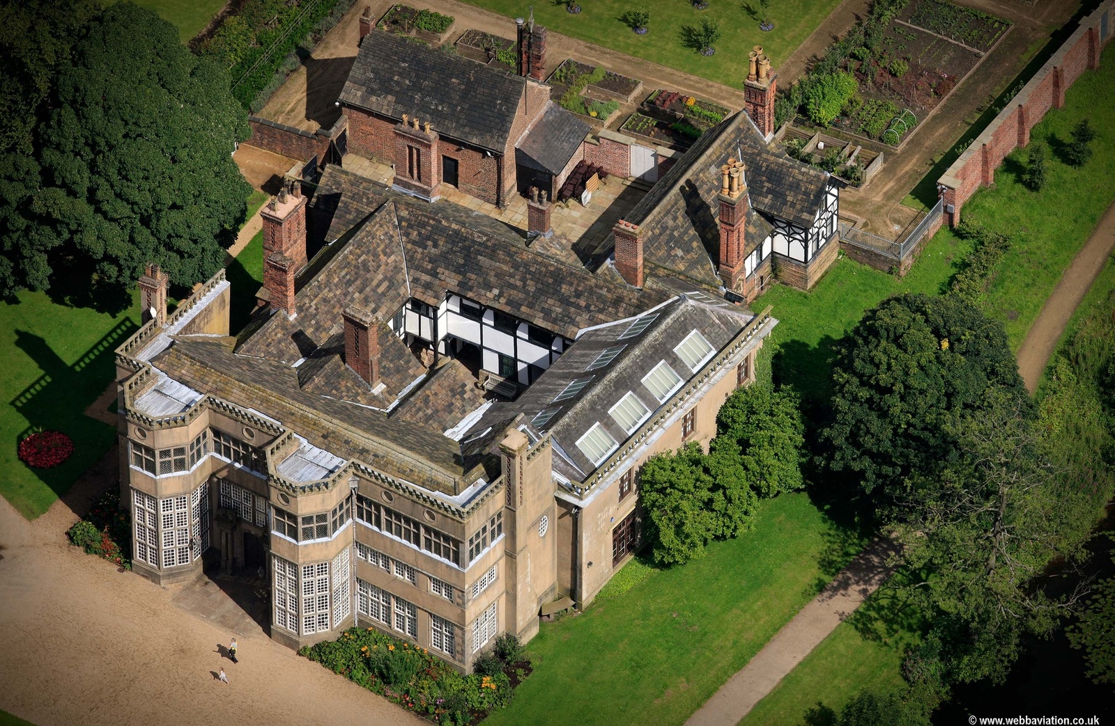 Astley Hall Chorley from the air