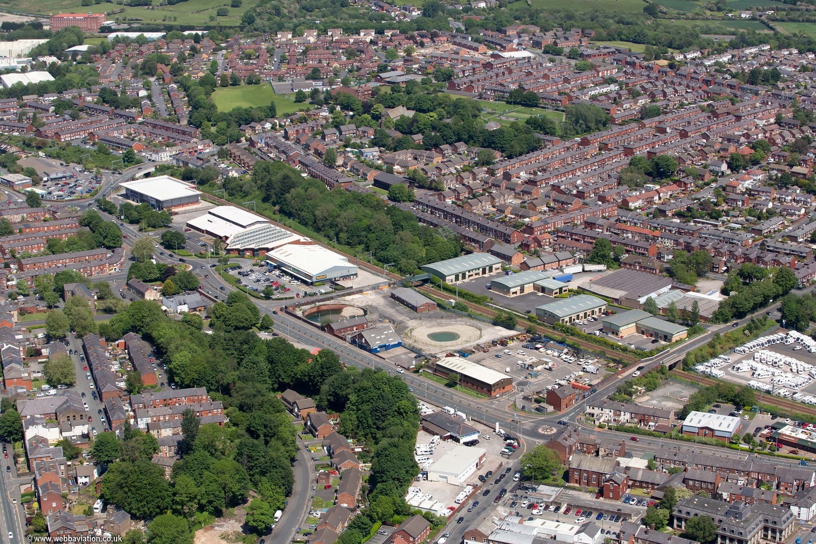 Bengal St Chorley  Lancashire PR7 from the air