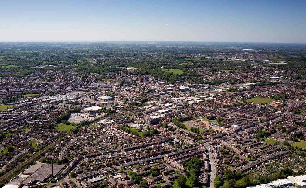 Chorley Lancashire UK aerial photograph