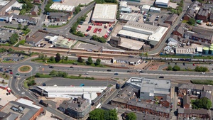 Chorley railway station from the air