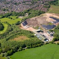 Clayton Hall Quarry landfill refuse site near Chorley, operated by Quercia Ltd  aerial photograph