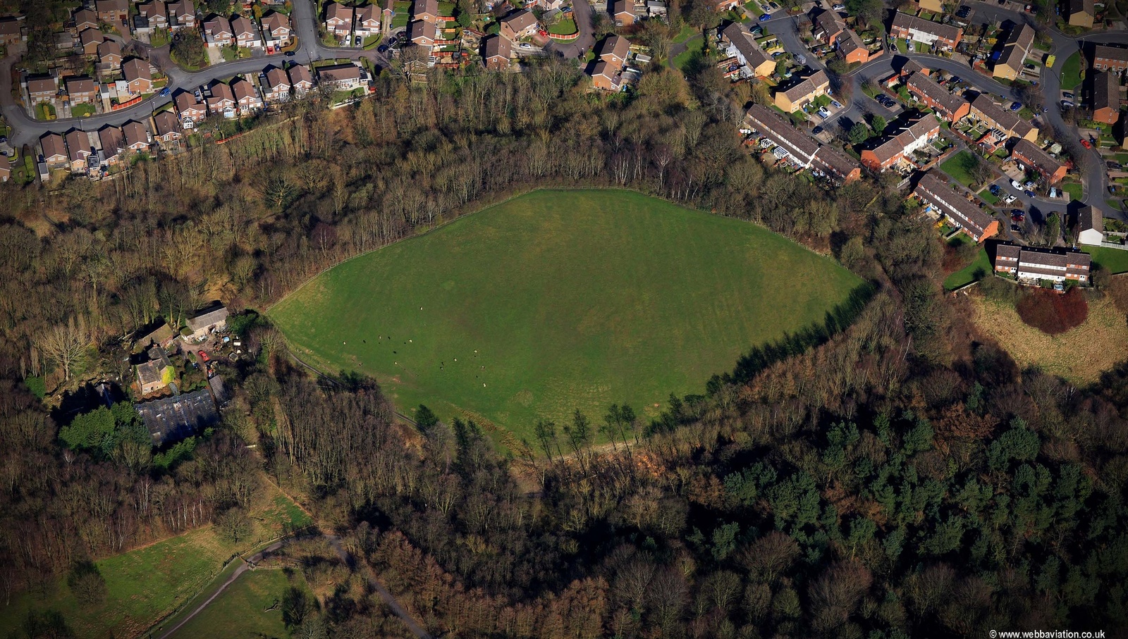 Hawks Clough Hillfort from the air