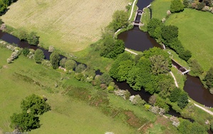 remains of the Lancaster Canal Southern End from the air