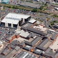 Market Walk shopping centre in Chorley town centre  Lancashire PR7 from the air