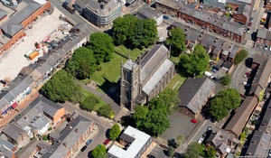 St George's Church, Chorley from the air