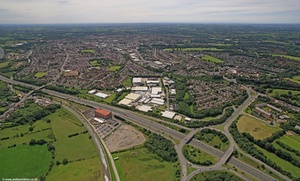 Junction 8, M61 Motorway  Chorley from the air