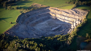 Bankfield Quarry, Clitheroe aerial photograph  