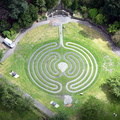 Clitheroe Castle Maze Clitheroe from the air