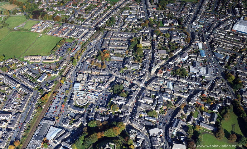 Clitheroe from the air