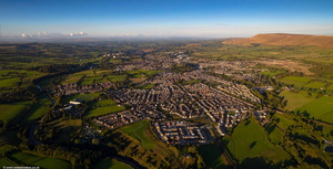 Clitheroe , Lancashire  aerial photo