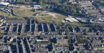 Albert Rd Colne Lancashire from the air