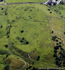 Castercliff Iron Age multivallate hillfort Colne Lancashire  from the air