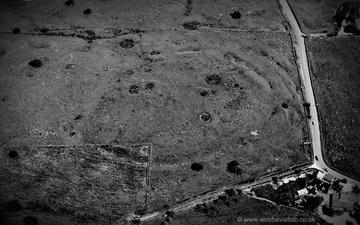 Castercliff Iron Age multivallate hillfort Colne Lancashire  from the air