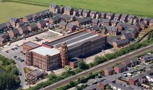 Mavis Mill Coppull Lancashire  from the air