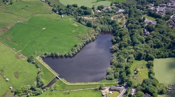 Hoddlesden reservoir  from the air