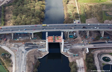New Barton  Bridge at Dumplighton Eccles aerial photo