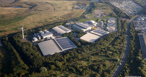Fleetwood Waste Water Treatment Works, Jameson Road, Fleetwood Lancashire from the air