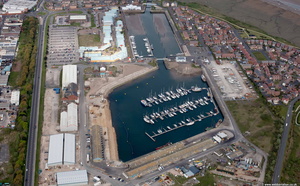 Fleetwood docks aerial photo