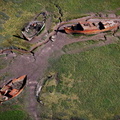 Fleetwood fishing boat wrecks from the air