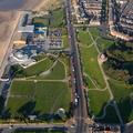 Marine Hall and The Mount park Fleetwood Lancashire from the air