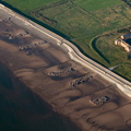 Rossall Coastal Defence Scheme Lancs from the air