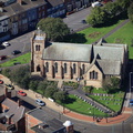 St Peter's Church  Fleetwood, Lancashire  from the air
