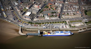 Stena Car Ferry Fleetwood Lancashire from the air